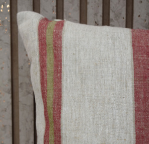 Red Stripe 100% Pure Linen Cushion <b>Cover</b> for Home Decor Decorative <b>Throw</b> Pillow <b>Cover</b> Luxury <b>Sofa</b> Couch Cushion <b>Cover</b> Wholesale - Product Image 6