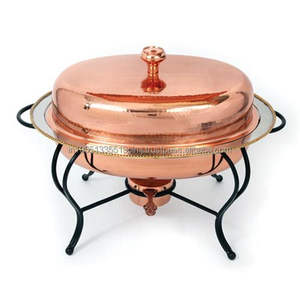 Recipientes Redondos de Cobre Puro para Buffet, Platos de Lujo para Catering, Suministros de Alta Calidad para Hoteles y Restaurantes, Capacidad Personalizada - Product Image 5