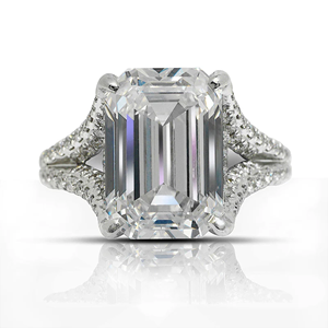 Bague de fiançailles et de mariage en diamant de laboratoire taille émeraude 4,88 carats, or 14 carats, certifiée IGI, bijou de luxe pour cadeau de fête - Product Image 3