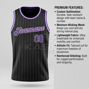 Maillot de basketball sans manches pour homme, en tissu polyester, respirant et anti-humidité, qualité supérieure pour les équipes sportives. - Product Image 4