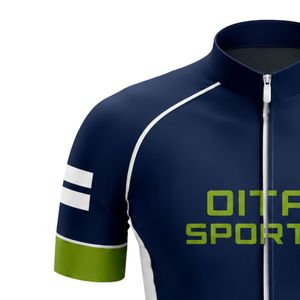 Navy Green Cycling Jersey for Men Short Sleeve Bike Shirt Breathable Lightweight Cycling Wear <b>Road</b> Mountain Riding Sports - Product Image 6
