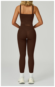 Conjunto de Yoga para Mujer 2026, Dos Piezas, Secado Rápido, Ecológico, Color Sólido, Tallas Grandes, Spandex/Nailon, Ropa Deportiva Elástica, Cintura Elástica - Product Image 6