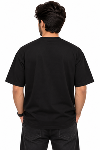 Ensemble T-shirt col rond noir uni pour homme avec short tricoté à séchage rapide – Tenue décontractée d'été à manches courtes pour le fitness - Product Image 3