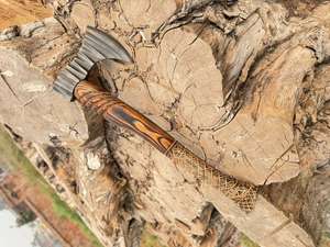 Thewizcrafts Handmade High Carbon Steel Viking Tomahawk Industrial Grade Steel Handle <b>Camping</b> Outdoor Use OEM 1 Year Warranty - Product Image 4