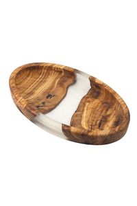 Plateau en bois et résine de haute qualité avec surface en époxy lisse pour servir des collations, des boissons et des desserts - Product Image 5