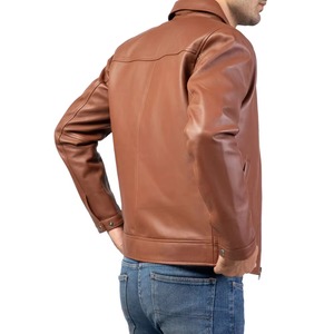 Veste en cuir élégante pour homme, couleur personnalisée, 100% cuir, veste homme sur mesure, veste en cuir slim homme - Product Image 4