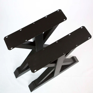 Base de table à manger en forme d'araignée, extensible, en métal noir, pieds de table à manger - Product Image 5