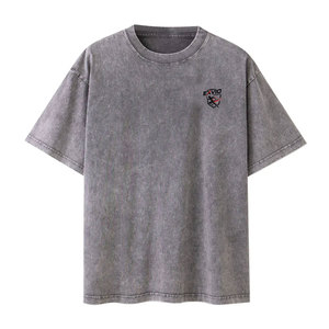 T-shirt délavé à l'acide de bonne qualité, streetwear de haute qualité, design de logo personnalisé, t-shirts délavés à l'acide - Product Image 1