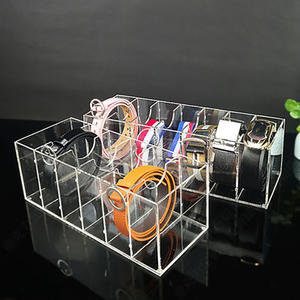 Boîte de rangement de <span class=keywords><strong>ceinture</strong></span> en acrylique Boîte d'étagère transparente Étagère présentoir multi-grille Affichage de <span class=keywords><strong>ceinture</strong></span> de luxe Présentoir de <span class=keywords><strong>ceinture</strong></span> de stockage Compteur d'affichage - Product Image 1
