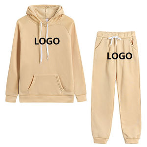 Conjunto de Sudadera con Capucha y Pantalones de Chándal de 2 Piezas para Mujer, Color Sólido, Corte Holgado, Informal, para Todas las Temporadas, con Bolsillo - Product Image 1
