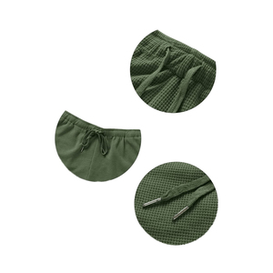 Conjunto de Camiseta Corta de Verano para Mujer, con Encaje en el Cuello, Color Sólido, de Algodón Suave y Ligero, Informal, de Dos Piezas, para la Playa o Vacaciones - Product Image 4