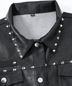 Chaleco de Cuero PU Negro para Hombre, Más Vendido, con Tachuelas, Sin Mangas, Ajustado, Estilo Motero, para Fiesta y Ropa Urbana, con OEM - Product Image 5