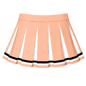 Ensemble d'uniforme de cheerleading Peach : Haut sans manches à col en V et jupe plissée – Tenue de sport pour compétition de danse et performance d'équipe athlétique - Product Image 6