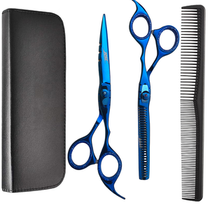 Professional Best Stainless Steel Blade Hair Beauty Cutting Thinning Scissors <b>Set</b> Blunt Tip Steel <b>Barber</b> Scissors Kit High - Product Image 1