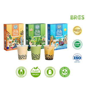 Kit de thé au lait VINUT TRUST Original à base de plantes, 3 poudres de thé, 3 perles de tapioca, 3 pailles - Product Image 2