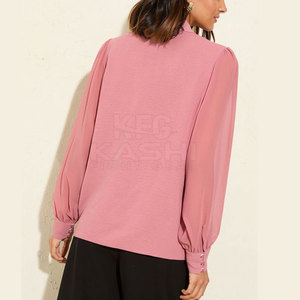 Blusa de Diseño Elegante, Fabricada en Pakistán, Corta, Casual, Suave, 100% Poliéster, Ajuste Cómodo para Uso Diario en Primavera y Verano - Product Image 4