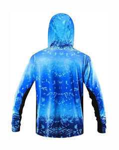 Sudadera con capucha de pesca para hombre, personalizada, con protección solar UPF50+, de secado rápido, de alta calidad, con protección UV, de poliéster. - Product Image 4