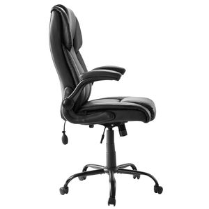 Sedia da Ufficio Direzionale con Capacità di 136 kg, Materiale in Poliestere e PU, Braccioli Ribaltabili, Cuscino Lombare, Supporto Lombare Regolabile in Altezza - Product Image 6