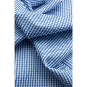 Tissu en dentelle léger et respirant teint en fil de haute qualité KVR, motif Gingham bleu et blanc, 110 GSM, pour robes femme et enfant - Vente chaude - Product Image 3