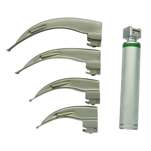 Ensemble de laryngoscopes en acier inoxydable, lames de laryngoscope direct, poignées, pour adultes et pédiatriques, gestion des voies respiratoires, intubation endotrachéale - Product Image 5