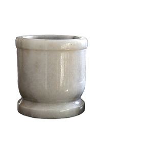 ชุดสากและปูนทำด้วยมือจากหินอ่อนงาช้างธรรมชาติเหมาะสำหรับงานบดในครัวและการเตรียมอาหาร - Product Image 1