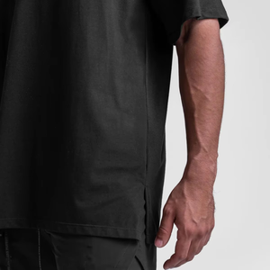 T-shirt oversize ample en coton 210 g/m² 100 %, à épaules tombantes, style streetwear, personnalisable, vierge, en satin tissé épais - Product Image 6