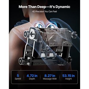 Sillón de Masaje Reclinable de Gravedad Cero 4D con Riel SL, Estiramiento Yoga, Control por Voz IA, Calor, Rodillo para Pies y Retráctil - Product Image 4
