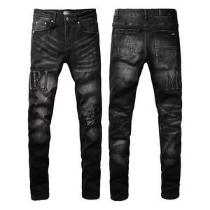Jeans Rectos de Hombre de Alta Calidad, Lavados con Efecto Desgastado, para Invierno, Estilo Urbano, Lavables, Transpirables y Ecológicos - Product Image 6