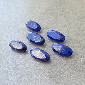 พลอยลาพิส ลาซูลีธรรมชาติทรงรีขนาดใหญ่เจียระไนแบบเหลี่ยม สำหรับทำเครื่องประดับ - Product Image 2