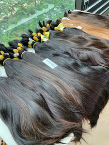 Precio al por mayor 24 pulgadas Extensiones de cabello a granel Fuerte y sedoso Doble dibujado 100 gramos Peso Colores oscuros - Product Image 3