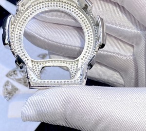DW6900 Style Custom <b>Watch</b> Iced Out Stainless Steel <b>Case</b> Premium Mod Custom DW6900 Compatible <b>Watch</b> - Product Image 5
