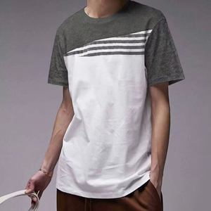 T-shirt '' SOSH 4 '' pour homme, col rond surdimensionné avec empiècements contrastés - Product Image 1