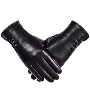 Gants d'hiver pour femmes, mode, coupe-vent, en cuir de mouton véritable avec fourrure de renard véritable, pour la conduite en extérieur, usage quotidien décontracté, design OEM - Product Image 4