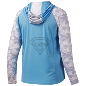 เสื้อฮู้ดดี้ตกปลาแบบมีฮู้ดลายพรางสำหรับผู้ชาย พรีเมียมสั่งทำพิเศษ ป้องกันแสงแดด น้ำหนักเบา แขนยาว UPF 50 ระบายอากาศได้ดี แห้งเร็ว เหมาะสำหรับกิจกรรมกลางแจ้ง - Product Image 3