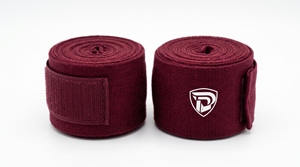 ผ้าพันมือฝ้ายสีเบอร์กันดี ทนทานสำหรับการฝึกซ้อมมวย ไซส์ L - Product Image 1