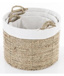 Natural Style Seagrass Eco-Friendly Rustic Multifunction Handmade <b>Basket</b> <b>Shelf</b> Organizer for Home and Kitchen <b>Storage</b> - Product Image 2