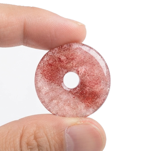 Donuts en cristal naturel, Donuts en pierre de quartz fraise, Donuts en pierre gemme, Donuts en cristal, Donuts de guérison en pierres gemmes Reiki, Agate en gros - Product Image 4