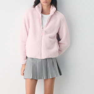 Sudadera con capucha y media cremallera para mujer, estampada, informal, 100% algodón polar, transpirable, ecológica, para invierno, fitness - Product Image 1