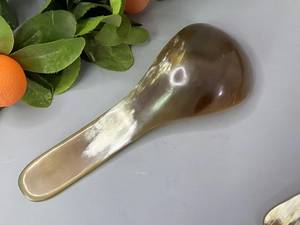 Best Quality Handmade Cutlery Buffalo Horn Long Handle Natura -Inspired Salad Serving <b>Spoons</b> for Table Use Polished Animal Style - Product Image 3