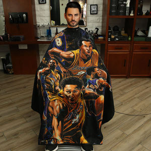 Cape de coiffure imprimée LeBron James Lakers, polyester antistatique, pour salon de coiffure, fermeture réglable au cou - Product Image 5
