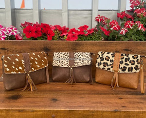 Nuevos bolsos de hombro de cuero de piel con estampado de animales de estilo occidental, bolsos laterales de cuero de piel auténtica de alta calidad - Product Image 3