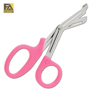 Tijeras universales rosas para paramédicos, para primeros auxilios, instrumento quirúrgico manual, clase I, certificado CE, con su propio diseño. - Product Image 1