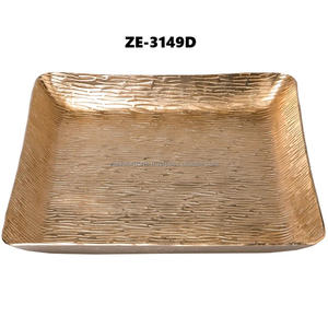 Ensemble de plateaux en métal pour cadeaux d'entreprise haut de gamme avec dessins latéraux détaillés fabriqués par le grand grossiste zahid exporte en Inde - Product Image 2
