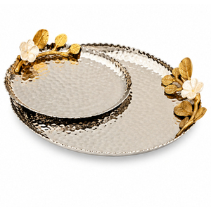 Bandeja Decorativa Elegante de Latón Chapado en Oro al por Mayor con Asa Larga, Plato Cuadrado de Aluminio para Servir Frutas, Aperitivos y Postres, Organizador - Product Image 6