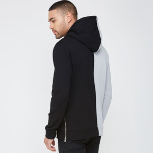Squale <b>Men's</b> 100% Cotton Eco-Friendly Pocket Front Print Hoodie <b>Grey</b> Black Regular Fit Casual <b>Sweatshirt</b> Winter Streetwear - Product Image 6