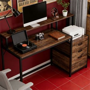 Computer <b>Desk</b> with Drawers Study and Office <b>Desk</b> - Product Image 3