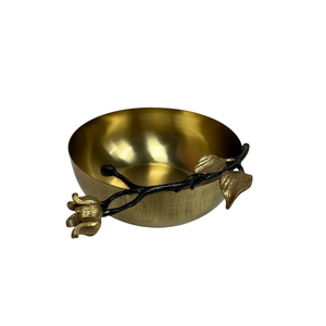 Cuenco Acanalado de Metal Dorado Pulido con Base de Pedestal, Cuenco de Servir Moderno y Lujoso para Decoración de Mesa, Cuencos para Servir Aperitivos - Product Image 6