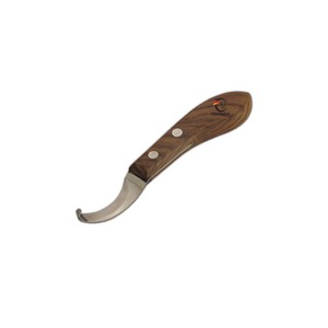 Couteau à sabots professionnel en forme de D avec manche ergonomique en bois – Outil de coupe de sabots pour chevaux - Product Image 2