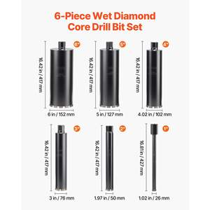High-Precision 1-1/4 In-7 Internal Thread Diamond Core <b>Drill</b> <b>Bit</b> <b>for</b> <b>Masonry</b> <b>Concrete</b> 6 Pieces 1/2/3/4/5/6 Drilling <b>Concrete</b> - Product Image 2