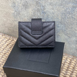 Cartera Elegante y Suave de Cuero Genuino Unisex, Cierre de Botón, Bloqueo RFID, Hecha a Mano, Mini Cartera de Viaje, Diseño de Moda, Porta Tarjetas de Crédito - Product Image 1